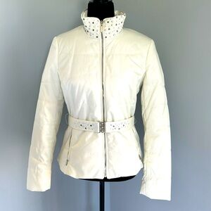 WHBM off white puffer jacket. Size small.